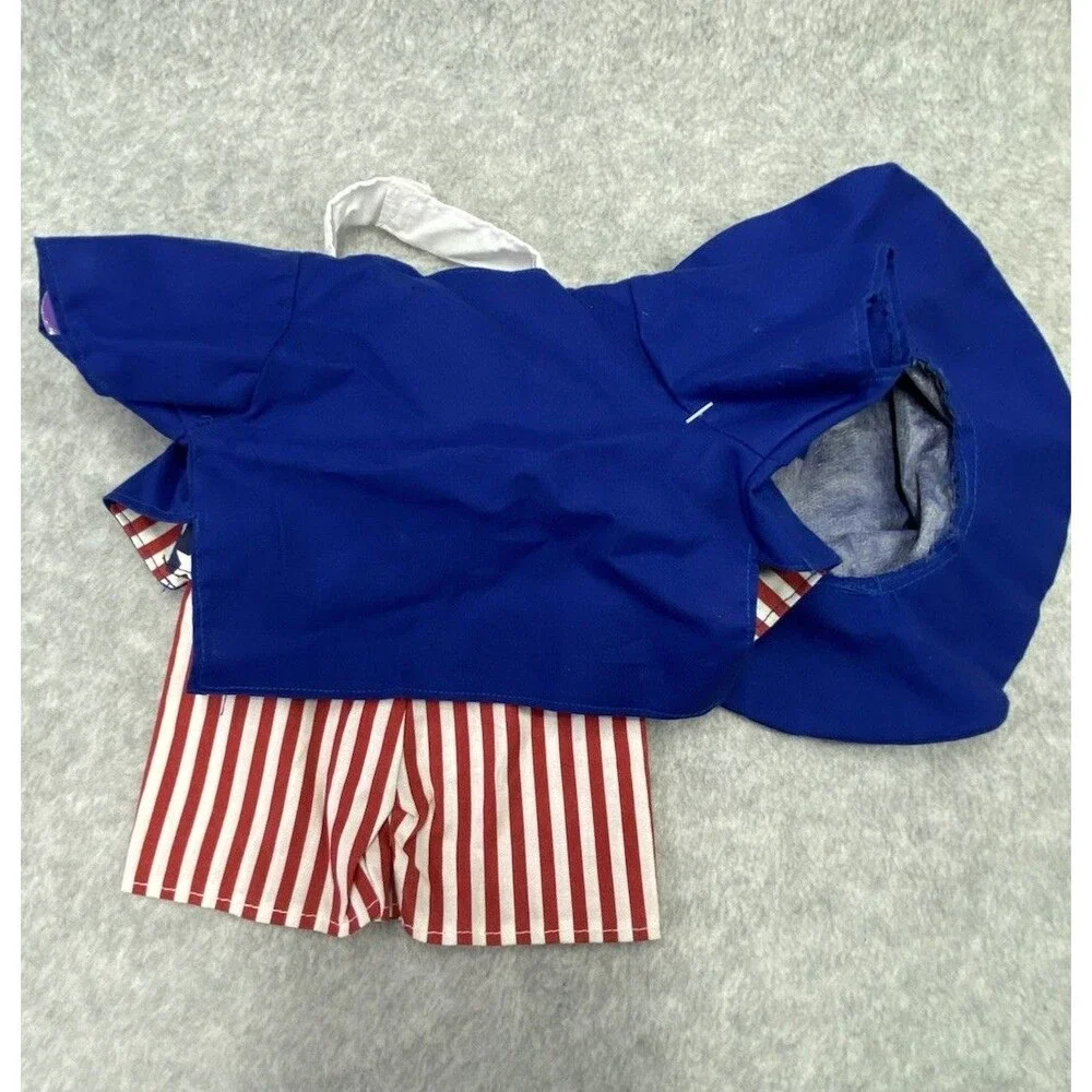 Unbranded Uncle Sam Doll Outfit Costume Blue Red White Good Patriotic Stars - Picture 3 of 9